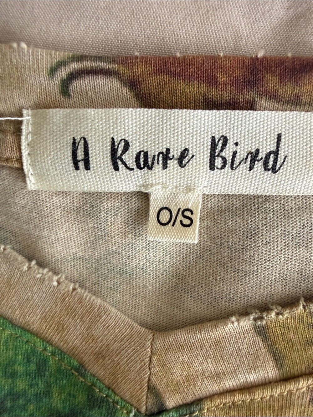 A Rare Bird Women's Brown Horse-Print Short Sleeve Tunic with Crochet Hem - Picture 4 of 5